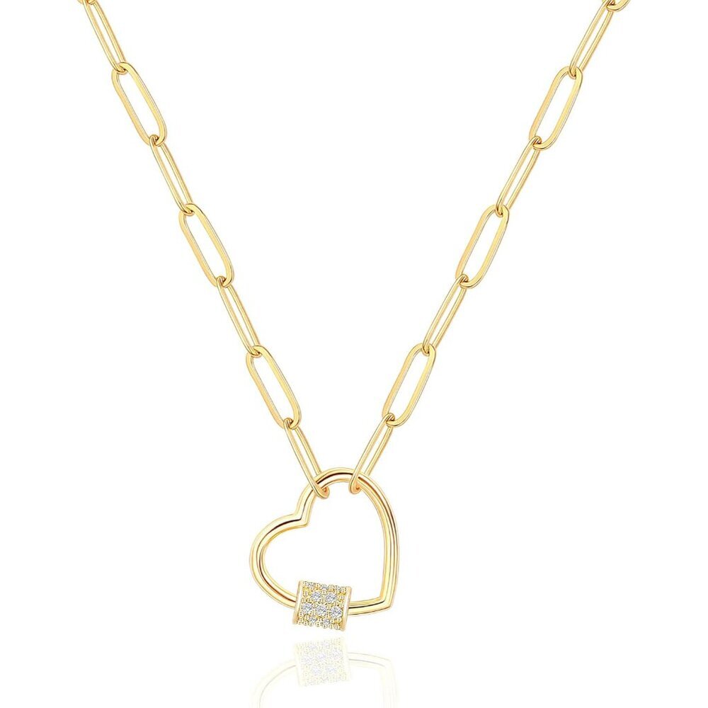 18K Gold Plated Moon Star Lion Evil Eye Love Heart Cross Pendant Necklace Medall